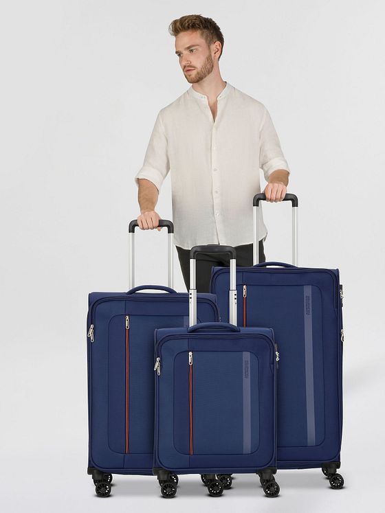 American Tourister Blazing Ride 4 hjul Kuffert 3-delt med strækfold American Tourister Blazing Ride 4 hjul Kuffert 3-delt med strækfold