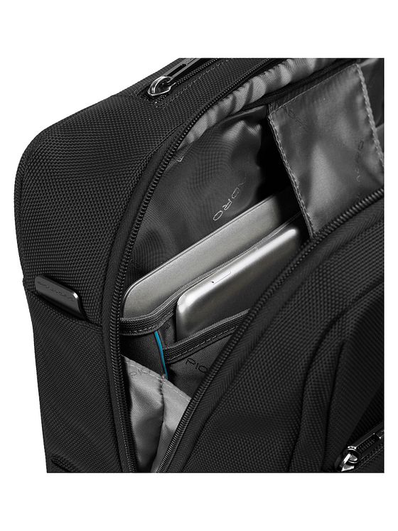 Piquadro Krátký dvoukolový obchodní vozík 40 cm s přihrádkou na notebook