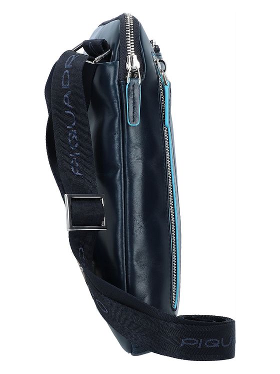 Piquadro Blå firkantet skuldertaske i læder 21 cm Piquadro Blå firkantet skuldertaske i læder 21 cm