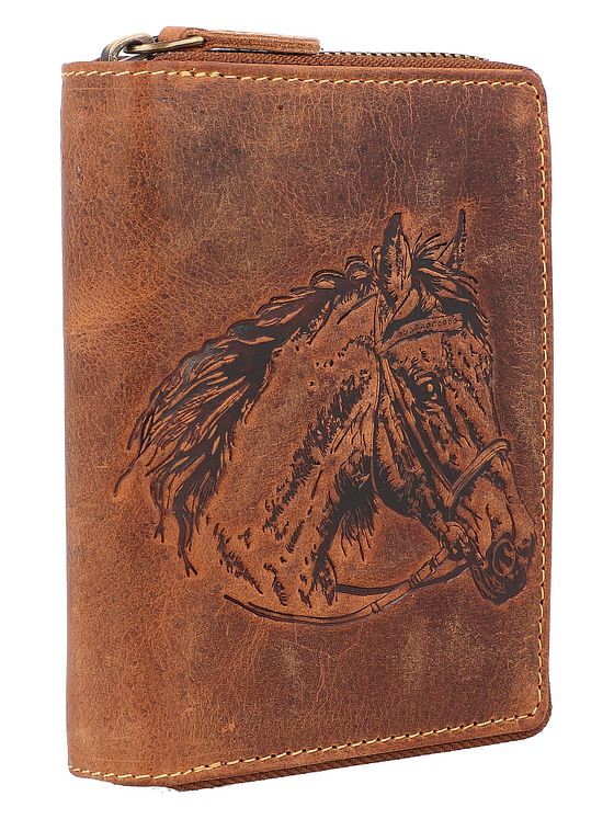 Greenburry Vintage pung med stjernetegn i læder 10 cm Greenburry Vintage pung med stjernetegn i læder 10 cm