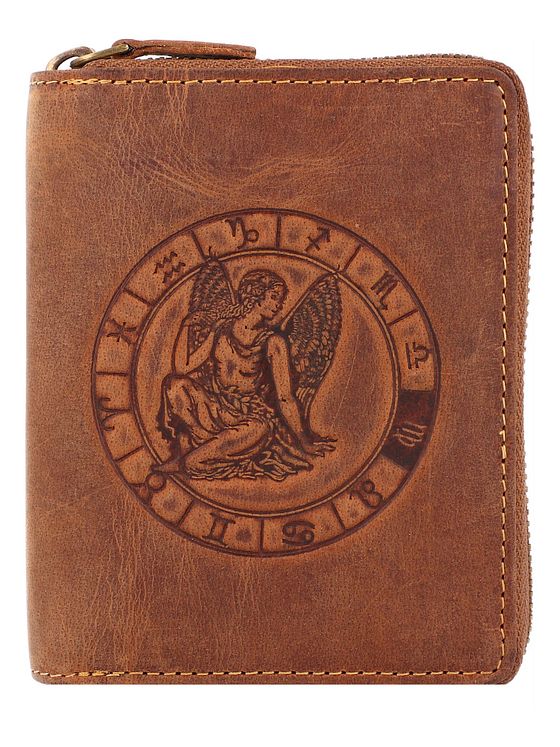 Greenburry Vintage pung med stjernetegn i læder 10 cm Greenburry Vintage pung med stjernetegn i læder 10 cm