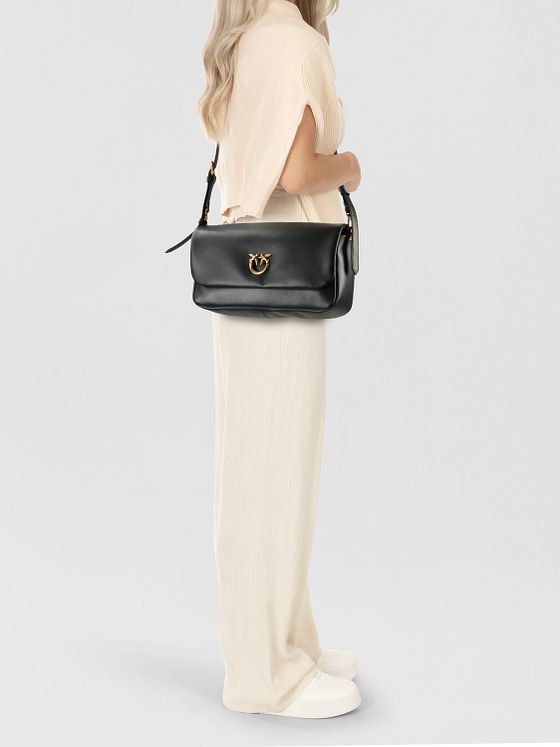 PINKO Click Soft Classic Skuldertaske Læder 32 cm