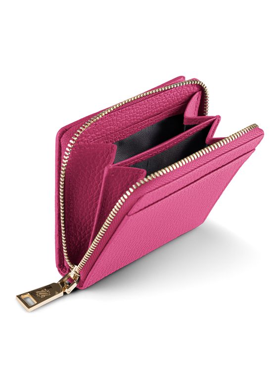 Lazarotti Boloňská kožená peněženka na zip střední velikosti Kožená 10 cm