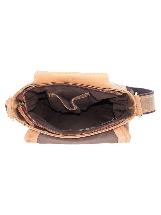 Greenburry Vintage skuldertaske i læder 20 cm