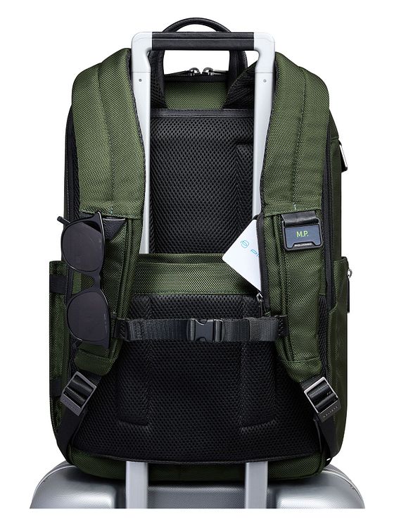 Piquadro Brief rejserygsæk i læder 43 cm rum til bærbar computer