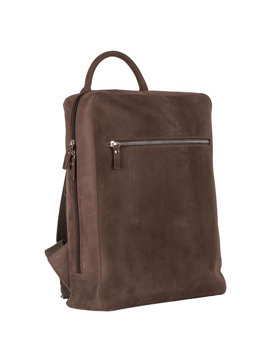 Leonhard Heyden Salisbury-rygsæk i læder med 37 cm rum til bærbar computer