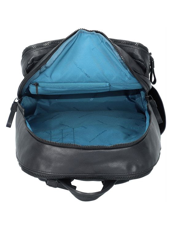 Piquadro Harper-rygsæk i læder med 48 cm rum til bærbar computer Piquadro Harper-rygsæk i læder med 48 cm rum til bærbar computer