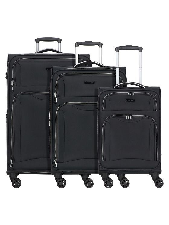 d & n Travel Line 9204 4 hjul Kuffert 3-delt med strækfold