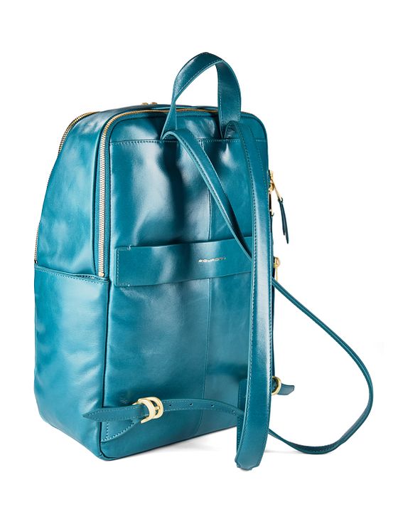 Piquadro Blue Square Daypack RFID-beskyttelse Læder 37 cm Laptoprum